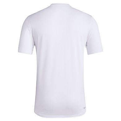 Men's adidas White Texas Tech Red Raiders Locker Football Pre-Game AEROREADY T-Shirt