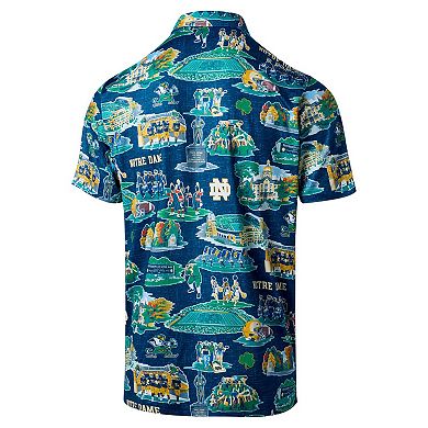 Men's Reyn Spooner Navy Notre Dame Fighting Irish Scenic Polo