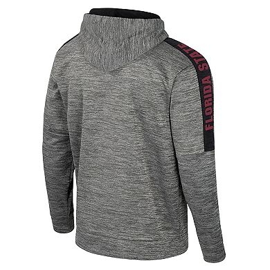 Men's Colosseum Heather Gray Florida State Seminoles Dozer Pullover Hoodie