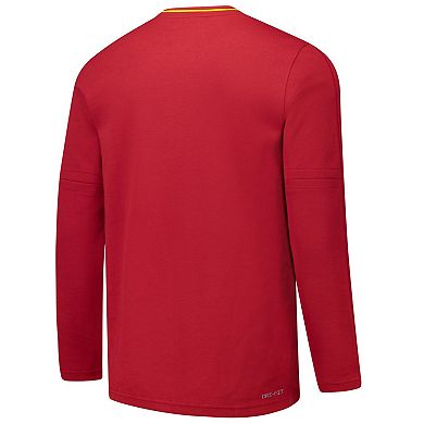 Men's Nike Cardinal Iowa State Cyclones Coaches Quarter-Zip Jacket