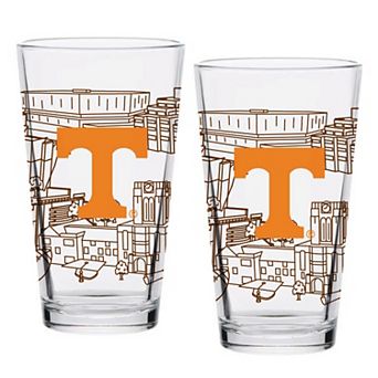Tennessee Volunteers Two-Pack 16oz. Campus Line Art Pint Glass Set