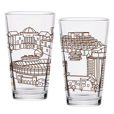 Tennessee Volunteers Two-Pack 16oz. Campus Line Art Pint Glass Set