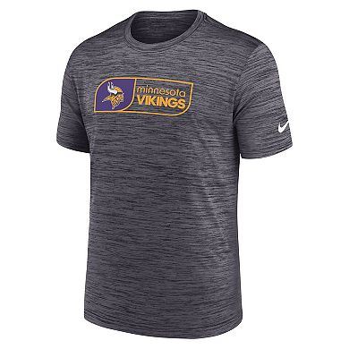 Men's Nike Black Minnesota Vikings Big & Tall Velocity Jock Tag Performance T-Shirt
