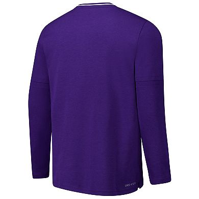 Men's Nike Purple TCU Horned Frogs Coaches Quarter-Zip Jacket