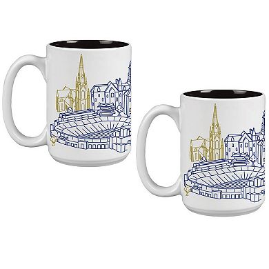 Notre Dame Fighting Irish 15oz. Campus Line Art Coffee Mug Two-Pack