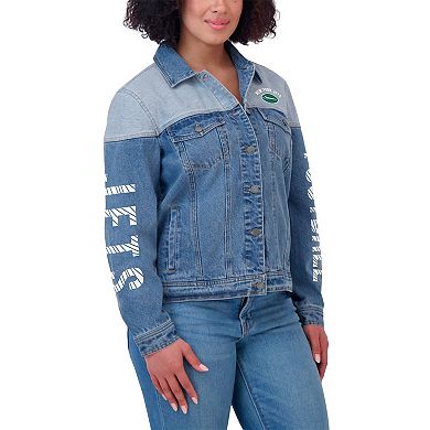 Women's WEAR by Erin Andrews New York Jets Full-Button Denim Jacket