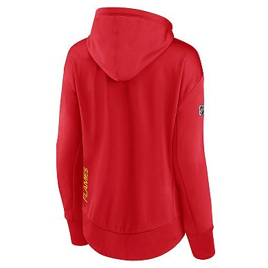 Women's Fanatics Red Calgary Flames Authentic Pro Rink Full-Zip Hoodie