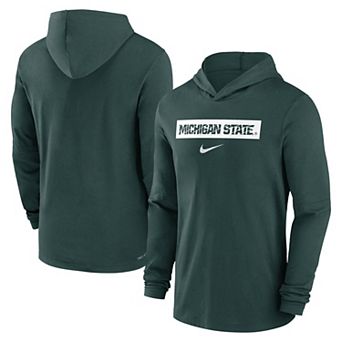 Men's Nike Green Michigan State Spartans 2024 Sideline Hoodie Performance Long Sleeve T-Shirt