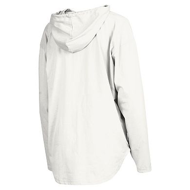 Women's Pressbox White LSU Tigers San Bruno Hoodie Long Sleeve T-Shirt