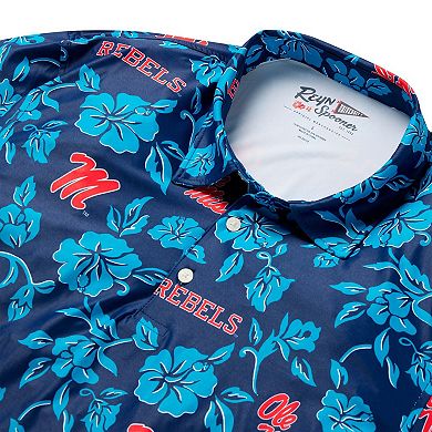 Men's Reyn Spooner Navy Ole Miss Rebels Performance Polo