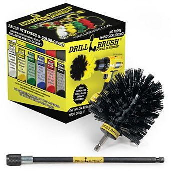 Original Black Ultra Stiff Brush & 7 in Ext - Heavy Duty Cleaning & Paint Removal - Grill Cleaning