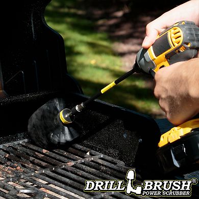Original Black Ultra Stiff Brush & 7in Ext - Heavy Duty Cleaning & Paint Removal - Grill Cleaning