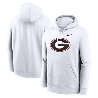 Men's Nike White Georgia Bulldogs Primetime Evergreen Club Fleece Pullover Hoodie