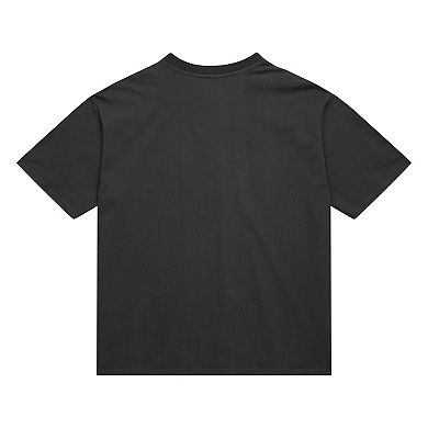 Women's Mitchell & Ness Gray Golden State Warriors Hardwood Classics Oversized Boyfriend T-Shirt