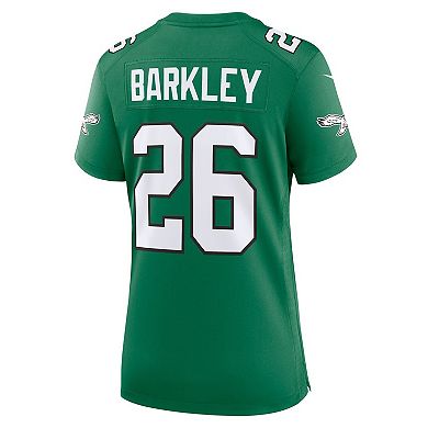 Women's Nike Saquon Barkley Kelly Green Philadelphia Eagles Alternate Game Jersey