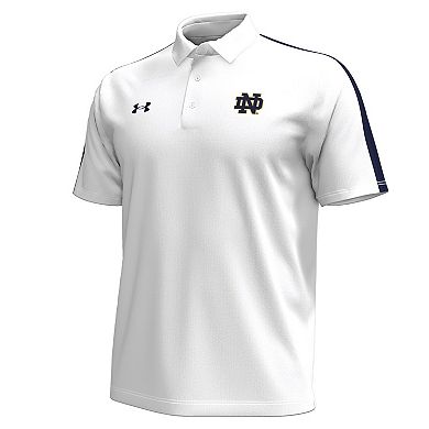 Men's Under Armour White Notre Dame Fighting Irish Pinnacle Performance Polo