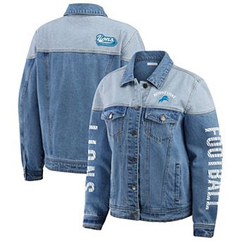 Women's WEAR by Erin Andrews Detroit Lions Full-Button Denim Jacket