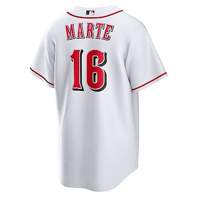 Men's Nike Noelvi Marte White Cincinnati Reds Home Replica Jersey