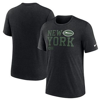 Men's Nike Black New York Jets Overlap Lockup Tri-Blend T-Shirt