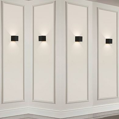 Set of 4 Wall Sconces LED Waterproof Aluminum with Adjustable Beam 10-Watt 4000K Cool White