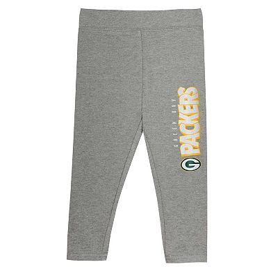 Toddler Green Bay Packers Club House Long Sleeve Hoodie Top and Leggings Two-Piece Set