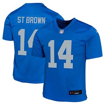 Youth Nike Amon-Ra St. Brown Blue Detroit Lions Alternate Game Jersey
