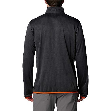 Men's Columbia Black Oregon State Beavers Park View Grid Fleece Omni-Wick Half-Zip Jacket