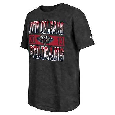 Men's New Era Black New Orleans Pelicans Enzyme Washed Oversized T-Shirt