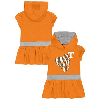 Girls Toddler Tennessee Orange Tennessee Volunteers Team Love French Terry Hoodie Dress