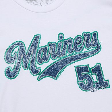 Men's Mitchell & Ness Ichiro Suzuki White Seattle Mariners Cooperstown Collection Player T-Shirt