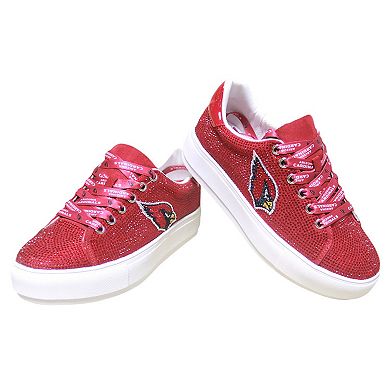 Women's Cuce Cardinal Arizona Cardinals Team Color Crystal Sneakers