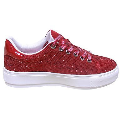 Women's Cuce Cardinal Arizona Cardinals Team Color Crystal Sneakers
