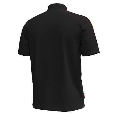 Men's Under Armour Black Wisconsin Badgers Pinnacle Performance Polo