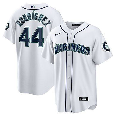 Men's Nike Julio Rodr _guez White Seattle Mariners Home Replica Jersey