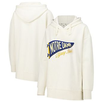Women's Pressbox Cream Notre Dame Fighting Irish Marni Pullover Hoodie