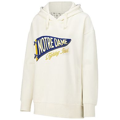 Women's Pressbox Cream Notre Dame Fighting Irish Marni Pullover Hoodie