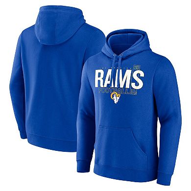 Men's Fanatics Royal Los Angeles Rams Pylon Outline Pullover Hoodie
