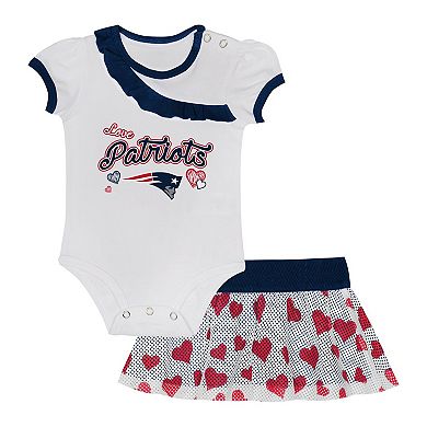 Newborn & Infant New England Patriots Love My Team Bodysuit & Skirt Set