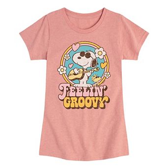 Girls 7-16 Peanuts Snoopy Vintage Feelin' Groovy Graphic Tee