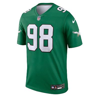 Men's Nike Jalen Carter Kelly Green Philadelphia Eagles Legend Player Performance Top