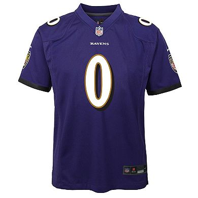 Youth Nike Roquan Smith Purple Baltimore Ravens Team Player Game Jersey