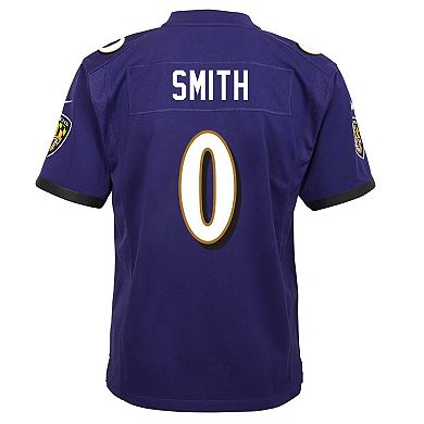 Youth Nike Roquan Smith Purple Baltimore Ravens Team Player Game Jersey