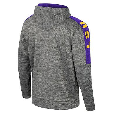 Men's Colosseum Heather Gray LSU Tigers Dozer Pullover Hoodie
