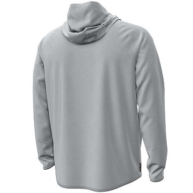 Men's Under Armour Gray Notre Dame Fighting Irish Unstoppable Performance Fleece Hoodie Half-Zip Jacket