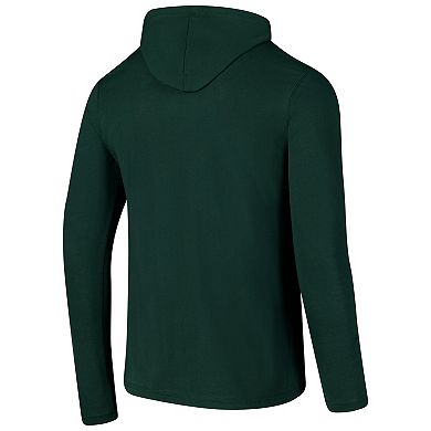 Men's Colosseum Green Michigan State Spartans Logo Lockup Active Blend Long Sleeve T-Shirt Hoodie