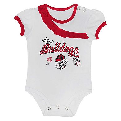 Girls Newborn & Infant Georgia Bulldogs Two-Piece Love My Team Bodysuit & Skirt Set