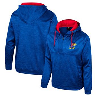 Men's Colosseum Royal Kansas Jayhawks Cypher Half-Zip Hoodie