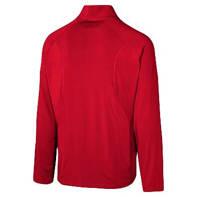 Men's Red Atlanta Falcons Grind Iron Quarter-Zip Top