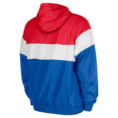Men's New Era Royal New York Giants 3rd Down Raglan Quarter-Zip