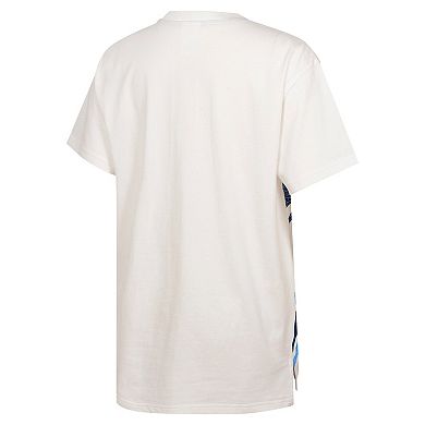 Youth Outerstuff White North Carolina Tar Heels Let's Get Loud Oversized T-Shirt